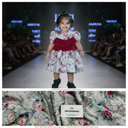 Sartin Georgette Digital Printed Floral Fabric | Premium Unstitched Material DC-006